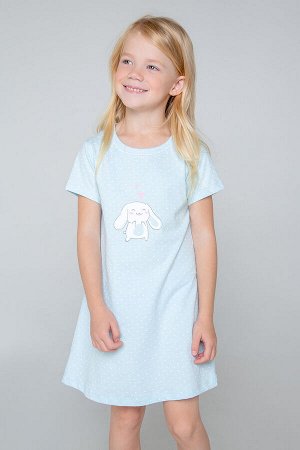 Сорочка для девочки Crockid К 1159 крапинка на нежно-голубом