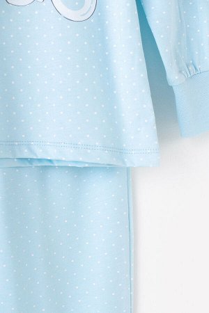 Пижама для девочки Crockid К 1512 крапинка на нежно-голубом
