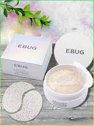 EBUG, Гидрогелевые патчи для кожи вокруг глаз с витаминным коктейлем и блёстками Ice Crystal Brightening Eye Mask, 60 шт