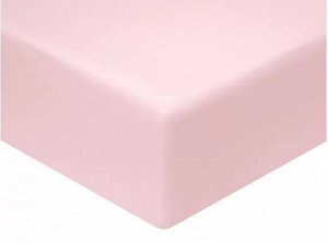 Простыня на резинке Моноспейс сатин 140х200х23 светло-розовая.