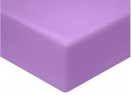 Простыня на резинке Моноспейс сатин 90х200х23 фиолетовая.