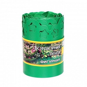 Greengo Лента бордюрная, 0.2 x 9 м, толщина 1.2 мм, пластиковая, фигурная, зелёная