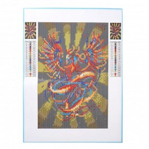Алмазная мозаика со светящимися стразами «Птица» 20х30 см, на холсте