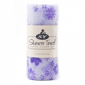 Shower Towel Мочалка для душа средней жесткости, цветы, 1 шт.