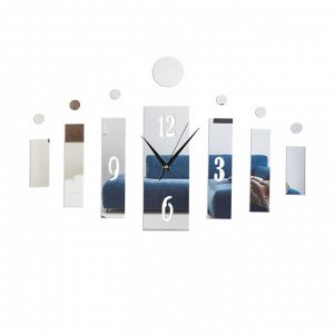 Часы - наклейка DIY  "Эбиди", 45 см, 21.9 х 8 см, 8.6 х 3.5 см,