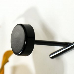 Крючки декоративные металл "Плавная линия с точками" чёрный 11,5х40 см