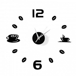 Часы-наклейка "Время кофе", d-50 см