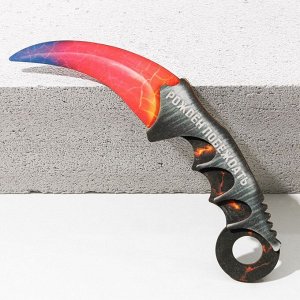 Сувенирное оружие нож керамбит «Рожден побеждать», длина 22 см