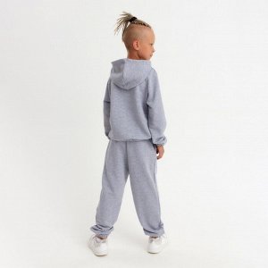 Костюм детский (худи, брюки) MINAKU цвет светло-серый меланж, рост 164
