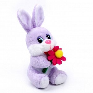 Мягкая игрушка «Кролик с цветком», цвет МИКС