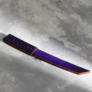 Сувенир деревянный "Нож танто" фиолет