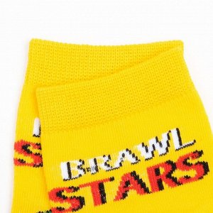 Носки детские Brawl Stars, цвет жёлтый, размер 14 (3-4 года)