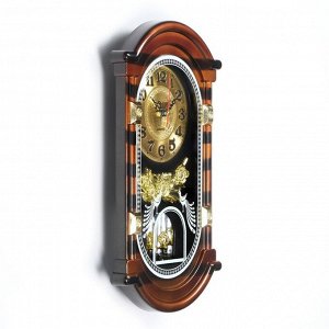 Часы настенные, серия: Маятник, "Диана", плавный ход, 24 х 40 см