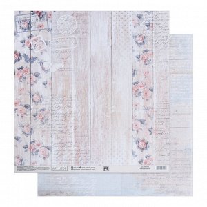 Бумага для скрапбукинга «Розовый шебби», 30.5 x 32 см, 180 гм