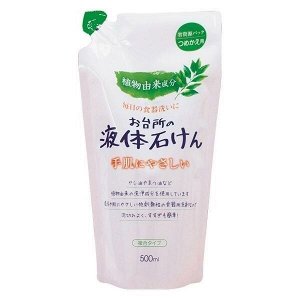 Жидкость "Kaneyo" для мытья посуды (с натуральными маслами для ежедневного применения) 500 мл, мягкая упаковка / 24