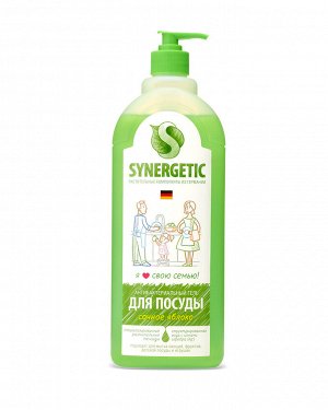 Средство для мытья посуды SYNERGETIC антибактериальное, с ароматом яблока, 1л , Синергетик