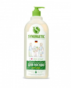 Средство для мытья посуды SYNERGETIC антибактериальное, с ароматом алоэ, 1л , Синергетик
