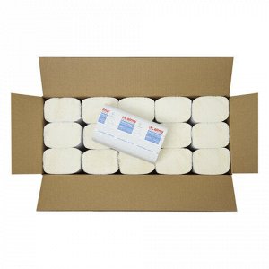 Полотенца бумажные 200 шт., LAIMA (H3) UNIVERSAL WHITE, 1-слойные, белые, КОМПЛЕКТ 15 пачек, 23x20,5, V-сложение, 111342
