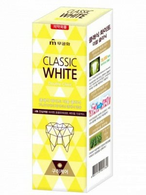 Зубная паста «Classic White» отбеливающая двойного действия с микрогранулами с ароматом мяты и ментола (коробка) 110 г