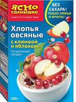 Хлопья овсяные клюква/ябл 300гр