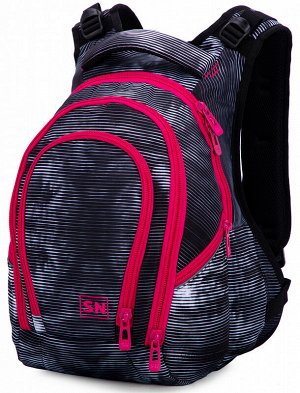 Рюкзак с контрастными розовыми молниями SkyName 55-64