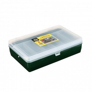Коробка "Тривол" ТИП-4,двухъярусная с микролифтом, 235 х 150 х 65 мм,цвет тёмно-зелёный