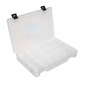 Коробка "Тривол" ТИП-7, 6 съёмных перегородок, 24 ячейки, 274 х 188 х 45 мм, прозрачная
