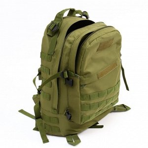 Рюкзак тактический туристический Adventure, 40 л, с карманами, однотонный, оливковый