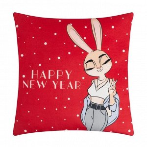 Подушкa-плед Этель Happy new year, подушкa 40*40±3 см, плед 100*150 см 100%п/э, 280 г/м2