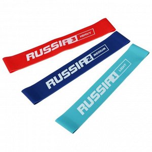Набор для фитнеса «Россия»: 3 фитнес-резинки, скакалка