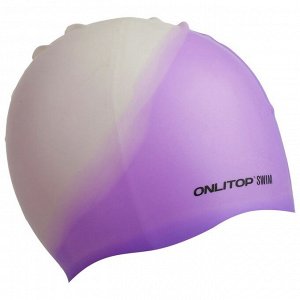 Шапочка для бассейна ONLITOP Swim взрослая, силиконовая, цвета микс, обхват 54-60 см