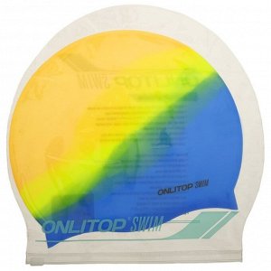 Шапочка для бассейна ONLITOP Swim взрослая, силиконовая, цвета микс, обхват 54-60 см