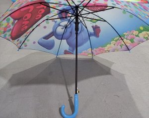 Зонт детский трость полуавтомат цвет Голубой (DINIYA)