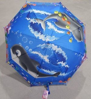 Зонт детский трость полуавтомат цвет Синий(DINIYA)