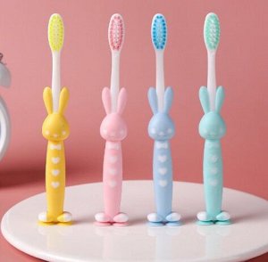 Набор детских зубных щеток HAPPY BEAR (4 шт.), 4-10 лет