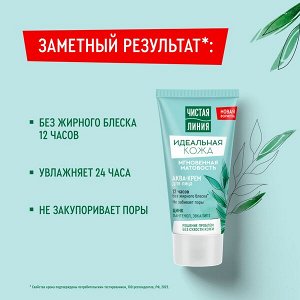Чистая Линия Идеальная кожа аква-крем для лица Мгновенная матовость с цинком и эвкалиптом 50 мл
