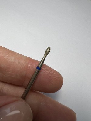 Капелька синяя алмазная фреза острая