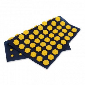 Ипликатор-коврик, основа спанбонд, 80 модулей, 32 x 26 см, цвет тёмно синий/жёлтый