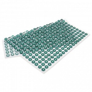 Ипликатор-коврик, основа ПВХ, 360 модулей, 56 ? 62 см, цвет прозрачный/зелёный