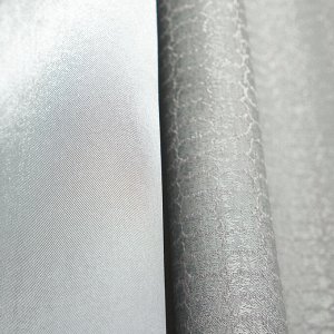 Штора комбинированная Блэкаут Элегия серебро - Блэкаут Питон серый 150*260 2шт.