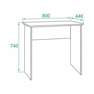 Компьютерный стол, 800 ? 446 ? 740 мм, цвет венге