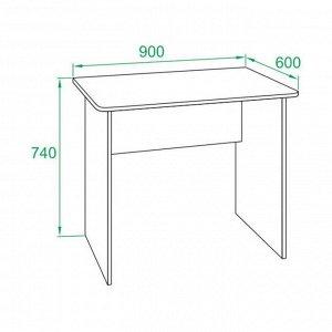 Компьютерный стол, 900 ? 600 ? 740 мм, цвет венге
