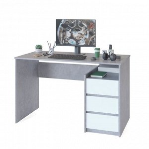 Письменный стол «СПм 21», 1200 ? 600 ? 740 мм, цвет бетон / белый