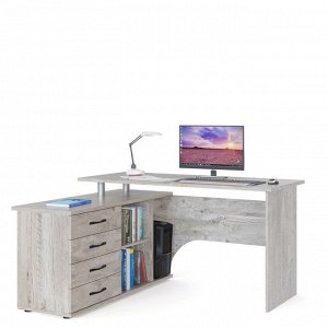 Компьютерный стол «КСТ-109 Л», 1400 ? 1270 ? 750 мм, левый, цвет дуб юкон