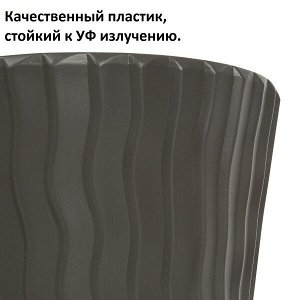 Prosperplast Кашпо для цветов SANDY DBSP400-405U серый 2 предмета 18 и 37л