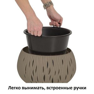 Кашпо для цветов SANDY BOWL DSK370-7529U мокко 2 предмета 9л