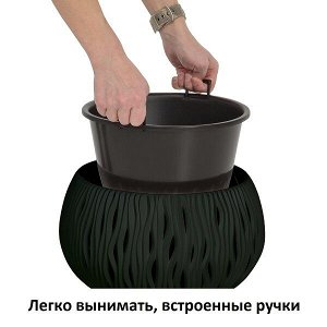 Кашпо для цветов SANDY BOWL DSK370-S433 антрацит 2 предмета 9л