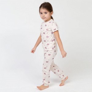 Пижама для девочки (футболка, брюки) KAFTAN "Dream"  бежевый