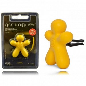 Mr&Mrs Fragrance Человечек ароматизатор для автомобиля желтый Ваниль