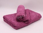 Полотенце махровое жаккардовое (Винный), 50*100 см...